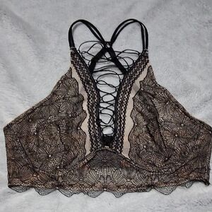 Victoria's Secret Lace Up High Neck Bralette